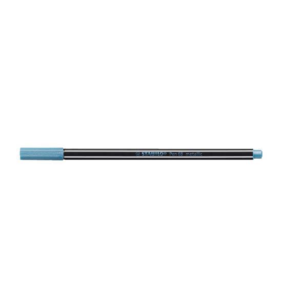 Marcador, Pen 68 Metallic, Punta 1.4 mm, Azul Metálico, Unidad